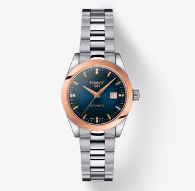 Tissot AUTOMATIC 18K GOLD BEZEL T-MY LADY Blue | 7859-ECRHB