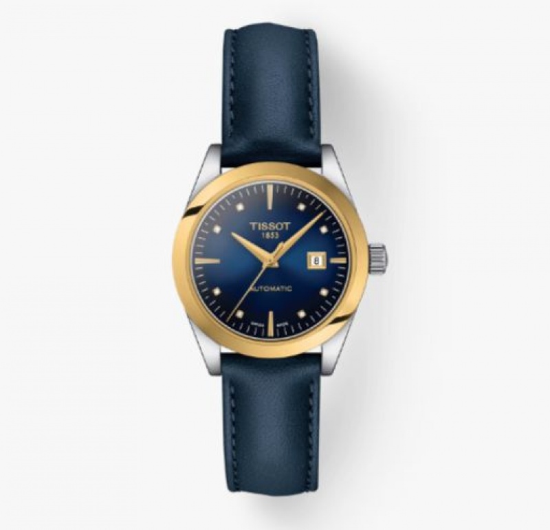 Tissot AUTOMATIC 18K GOLD BEZEL T-MY LADY Blue | 9675-TXUQS