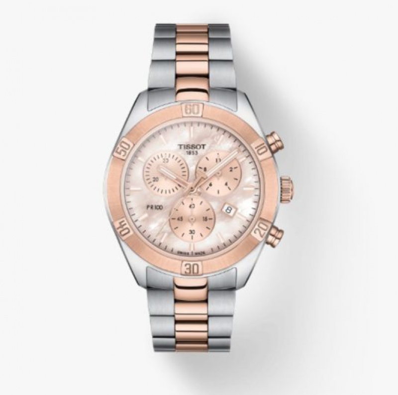 Tissot CHRONOGRAPH 100 SPORT CHIC Rose Gold | 1298-FUMDE