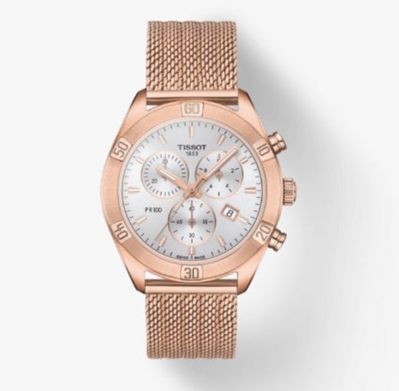 Tissot CHRONOGRAPH 100 SPORT CHIC Rose Gold | 0532-VNOSX