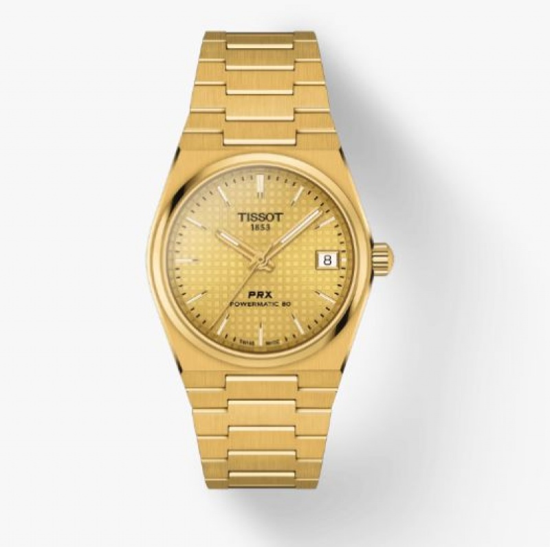 Tissot POWERMATIC 80 35MM PRX Gold | 9072-DRNAH