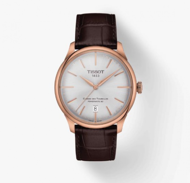 Tissot POWERMATIC 80 39 MM Chemin Des Tourelles Rose Gold | 3257-KCATS