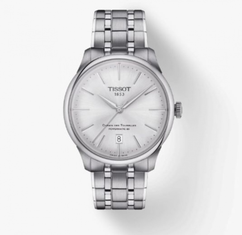 Tissot POWERMATIC 80 39 MM Chemin Des Tourelles Silver | 0354-ZSJXT