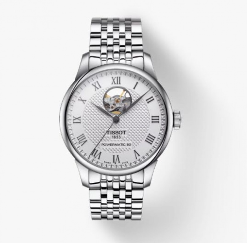 Tissot POWERMATIC 80 OPEN HEART LE LOCLE Silver | 7430-GIWRZ