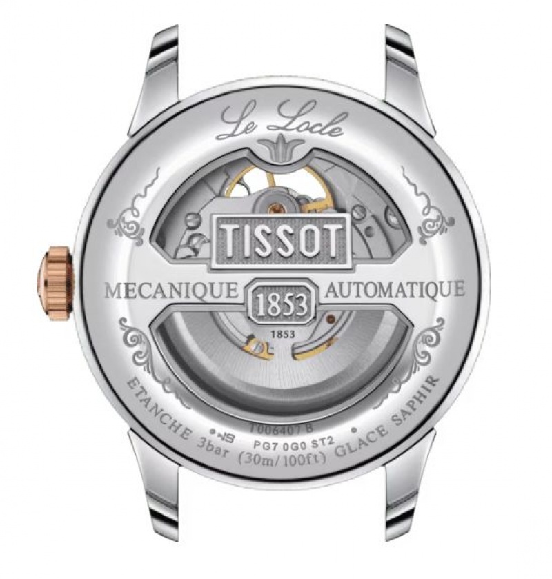 Tissot POWERMATIC 80 OPEN HEART LE LOCLE Rose Gold | 6945-AEJYX