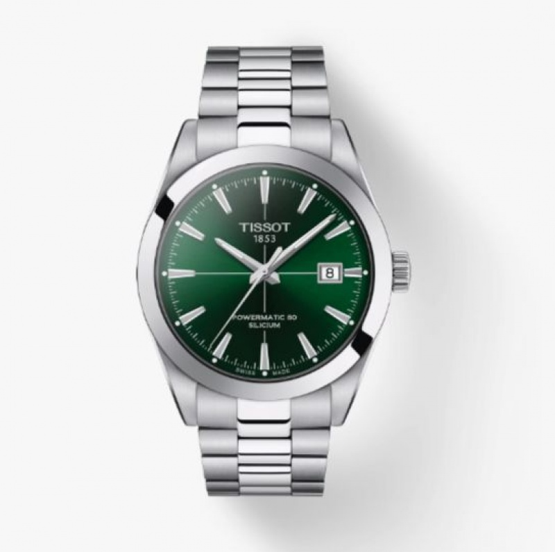 Tissot POWERMATIC 80 SILICIUM Gentleman Green | 5203-POVKY