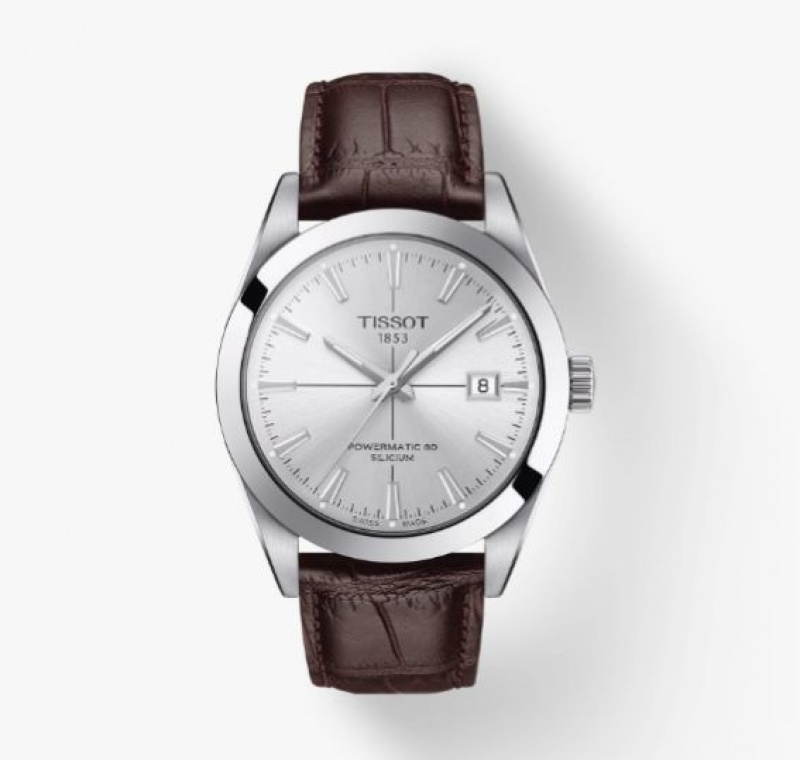 Tissot POWERMATIC 80 SILICIUM Gentleman Silver | 3407-MPVWE