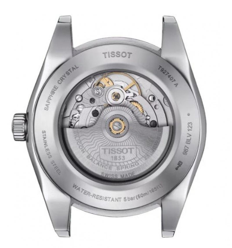 Tissot POWERMATIC 80 SILICIUM SOLID 18K GOLD BEZEL Gentleman Navy | 5419-JSYZC